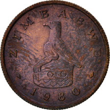 Simbabwe, Cent, 1980, SS+, Bronze, KM:1