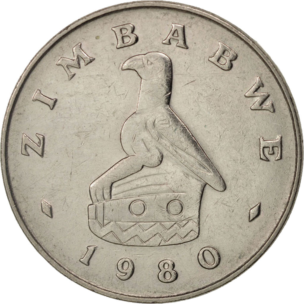 Coin, Zimbabwe, 20 Cents, 1980, AU(50-53), Copper-nickel, KM:4