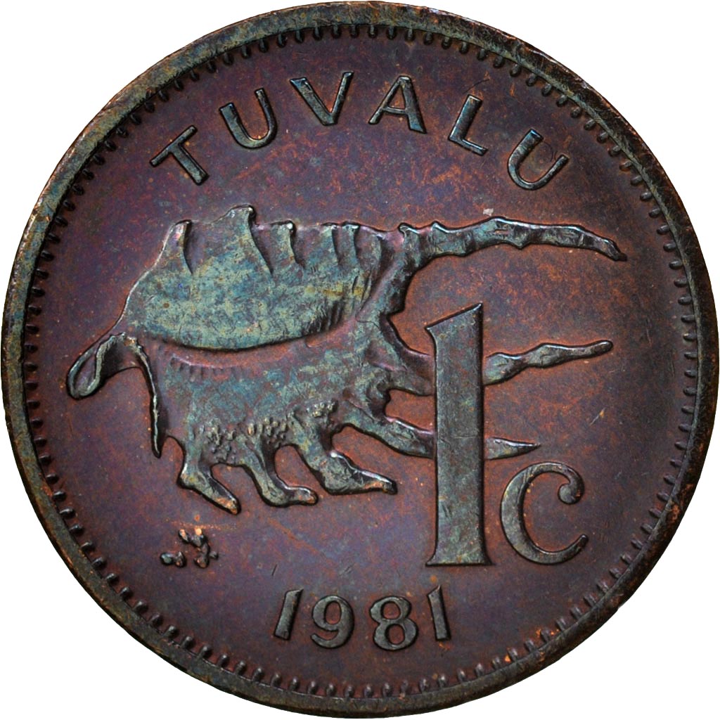 Tuvalu, Elizabeth II, Cent, 1981, British Royal Mint, AU(55-58), Bronze, KM:1