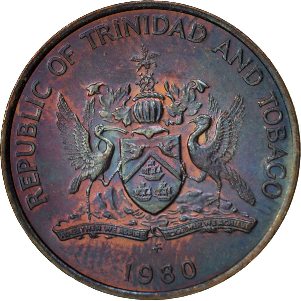 Moneda, TRINIDAD & TOBAGO, Cent, 1980, EBC, Bronce, KM:29