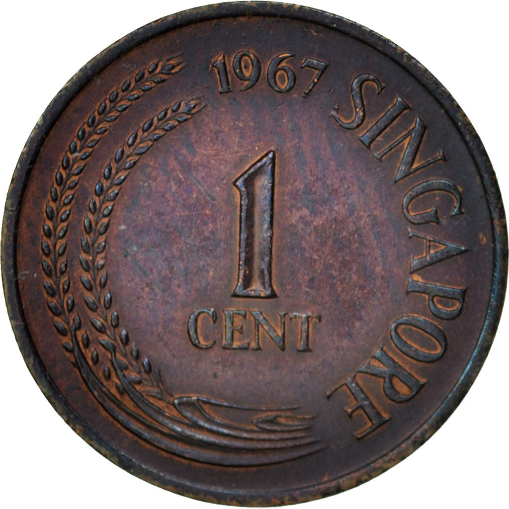 Monnaie, Singapour, Cent, 1967, Singapore Mint, SUP, Bronze, KM:1