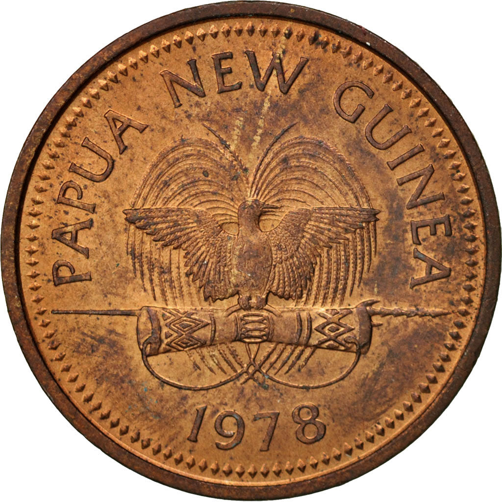 Papua New Guinea, 2 Toea, 1978, AU(55-58), Bronze, KM:2
