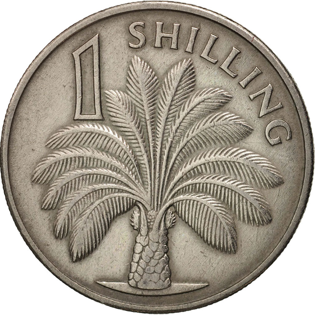 GAMBIA, THE, Shilling, 1966, EF(40-45), Copper-nickel, KM:4