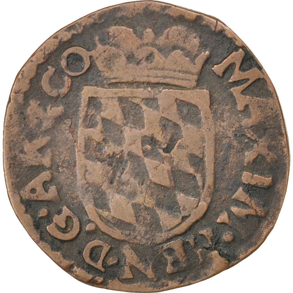 Coin, LIEGE, Maximilian Henry, Liard, Liege, VF(30-35), Copper, KM:73