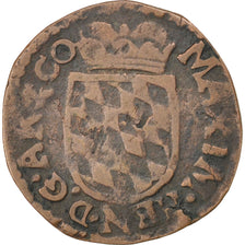 Coin, LIEGE, Maximilian Henry, Liard, Liege, VF(30-35), Copper, KM:73