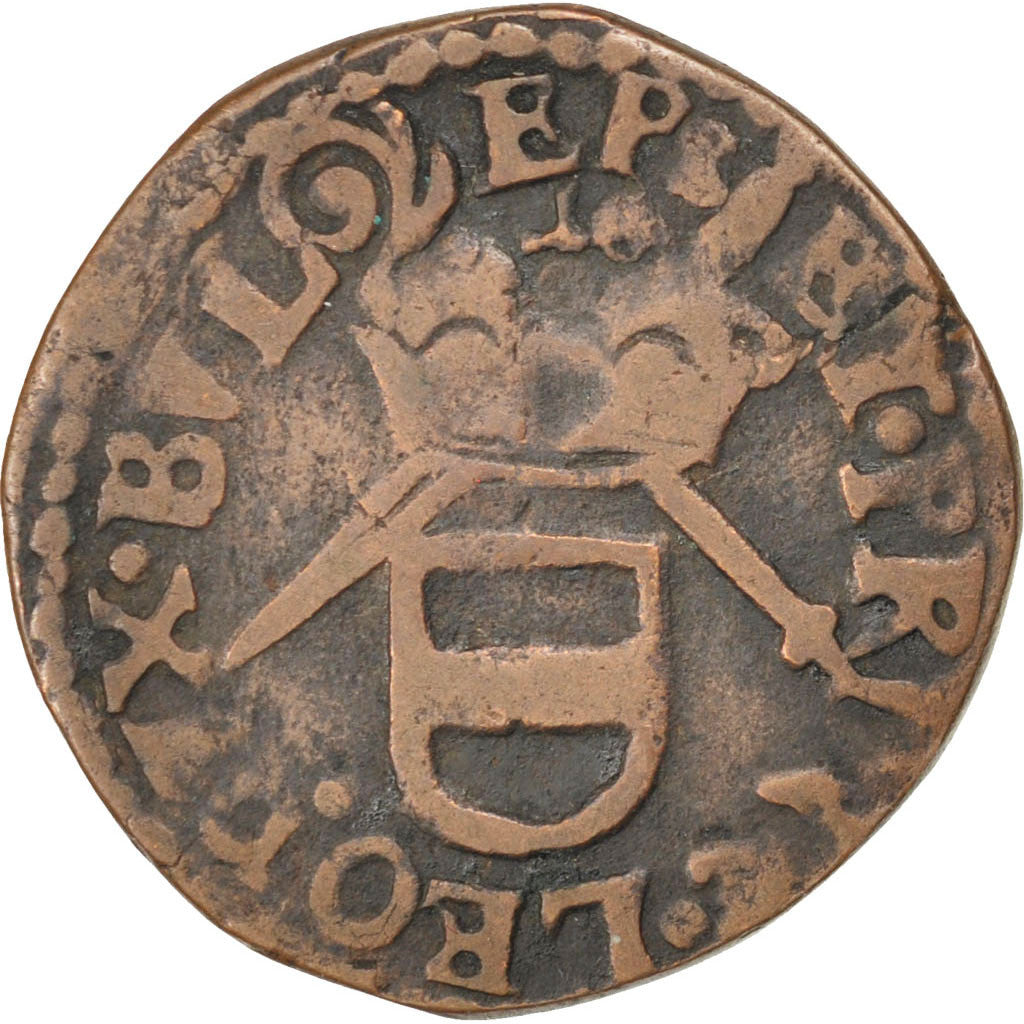 Coin, LIEGE, Maximilian Henry, Liard, Liege, VF(30-35), Copper, KM:73