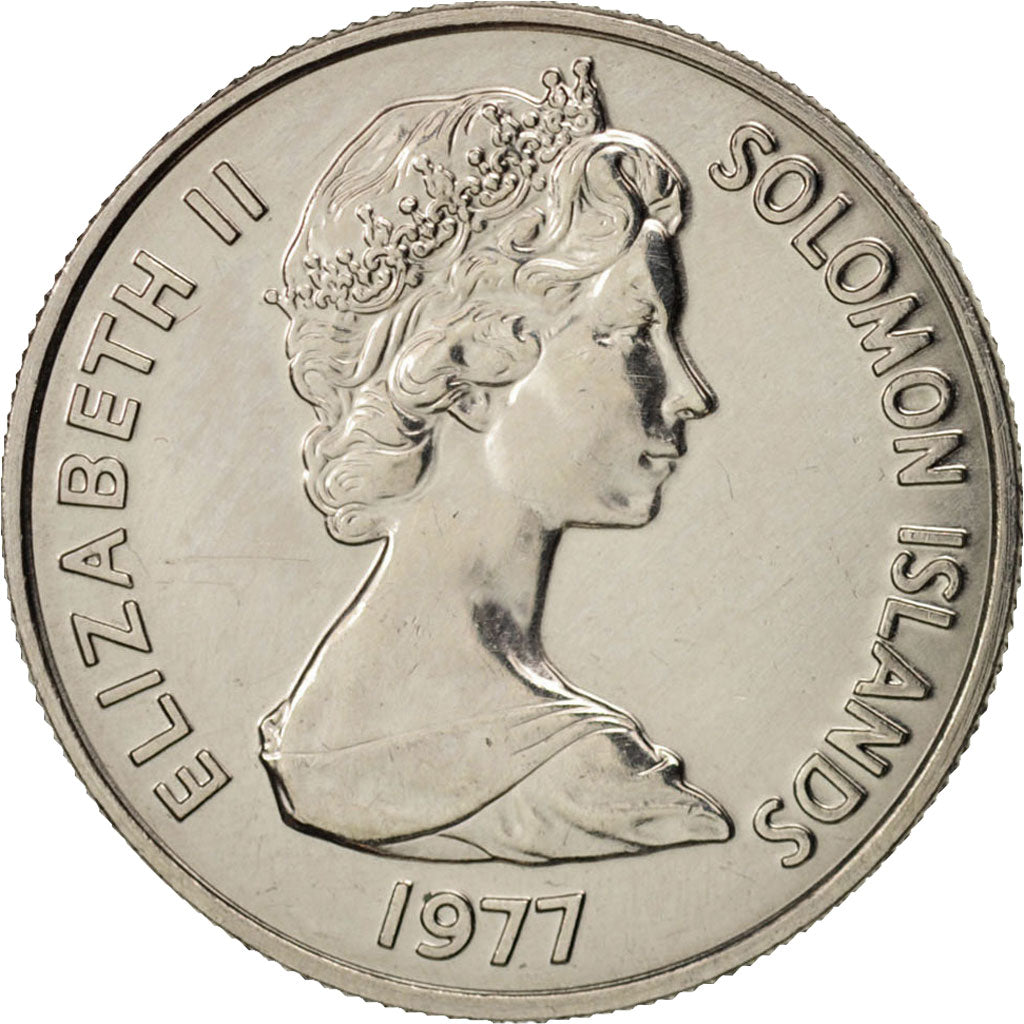 Solomon Islands, 5 Cents, 1977, AU(55-58), Copper-nickel, KM:3
