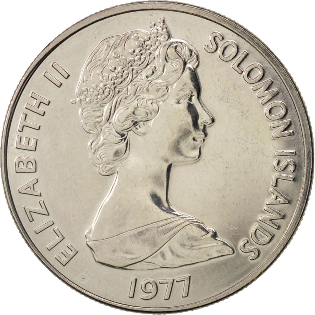 Solomon Islands, 10 Cents, 1977, AU(55-58), Copper-nickel, KM:4