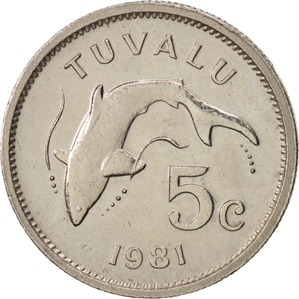 Tuvalu, Elizabeth II, 5 Cents, 1981, British Royal Mint, AU(50-53)