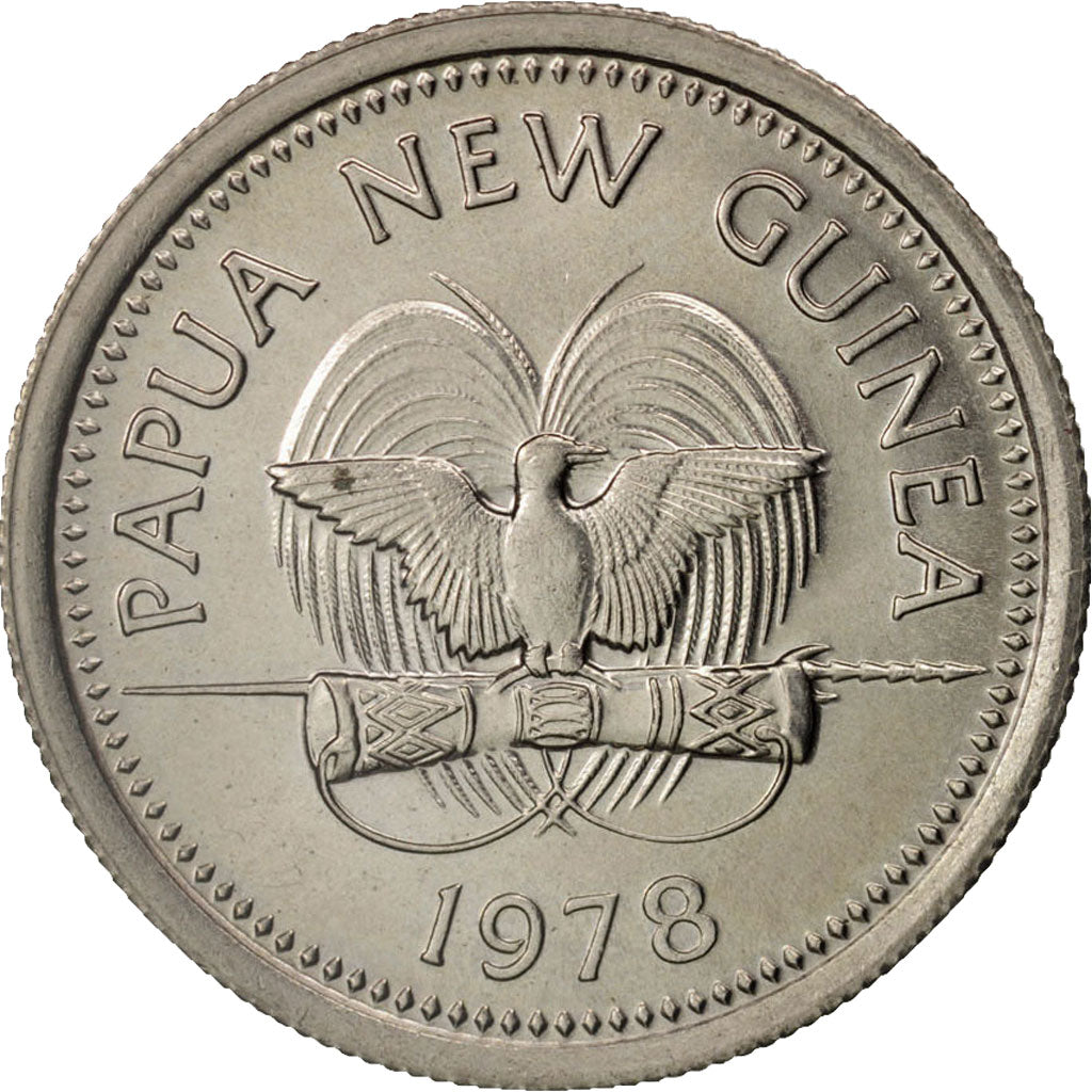 Moneta, Papua Nuova Guinea, 5 Toea, 1975, SPL, Rame-nichel, KM:3