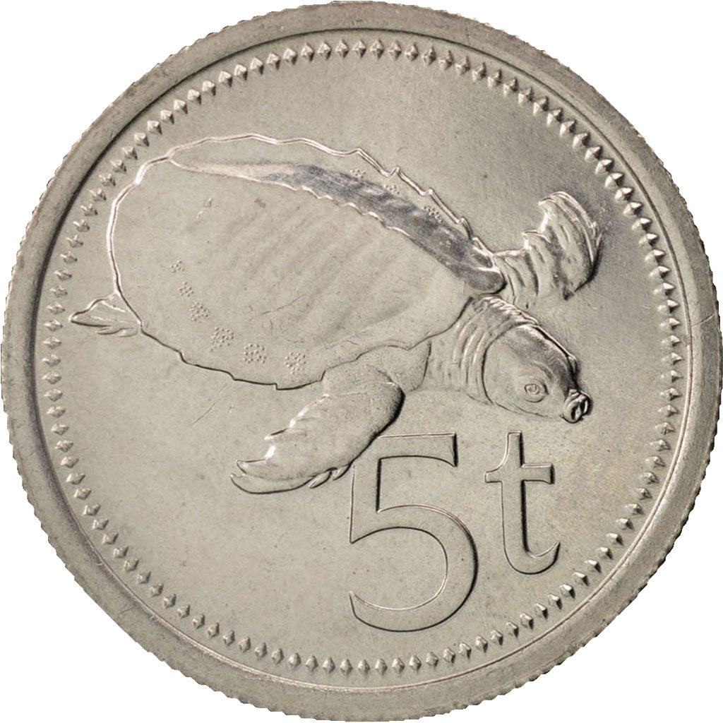 Moneta, Papua Nuova Guinea, 5 Toea, 1975, SPL, Rame-nichel, KM:3