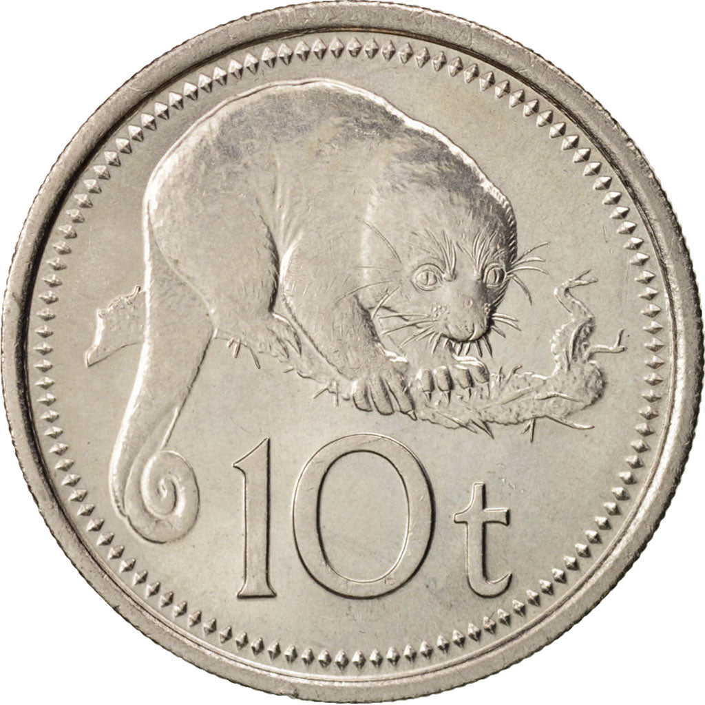 Papua New Guinea, 10 Toea, 1975, MS(63), Copper-nickel, KM:4