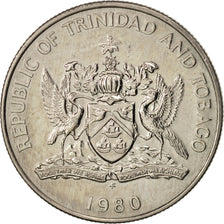 Monnaie, TRINIDAD & TOBAGO, 25 Cents, 1980, TTB+, Copper-nickel, KM:32
