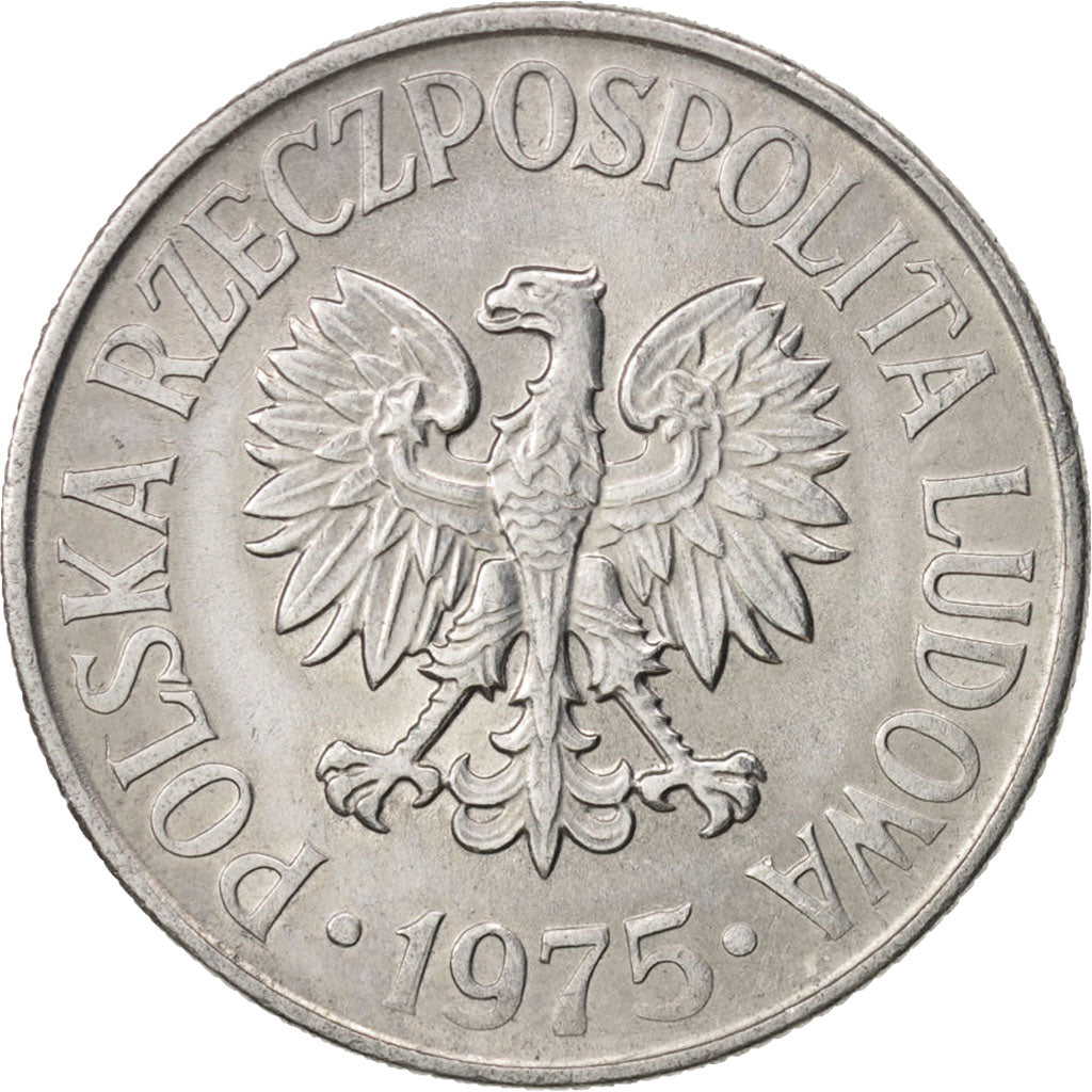 Münze, Polen, 50 Groszy, 1975, Warsaw, UNZ, Aluminium, KM:48.1