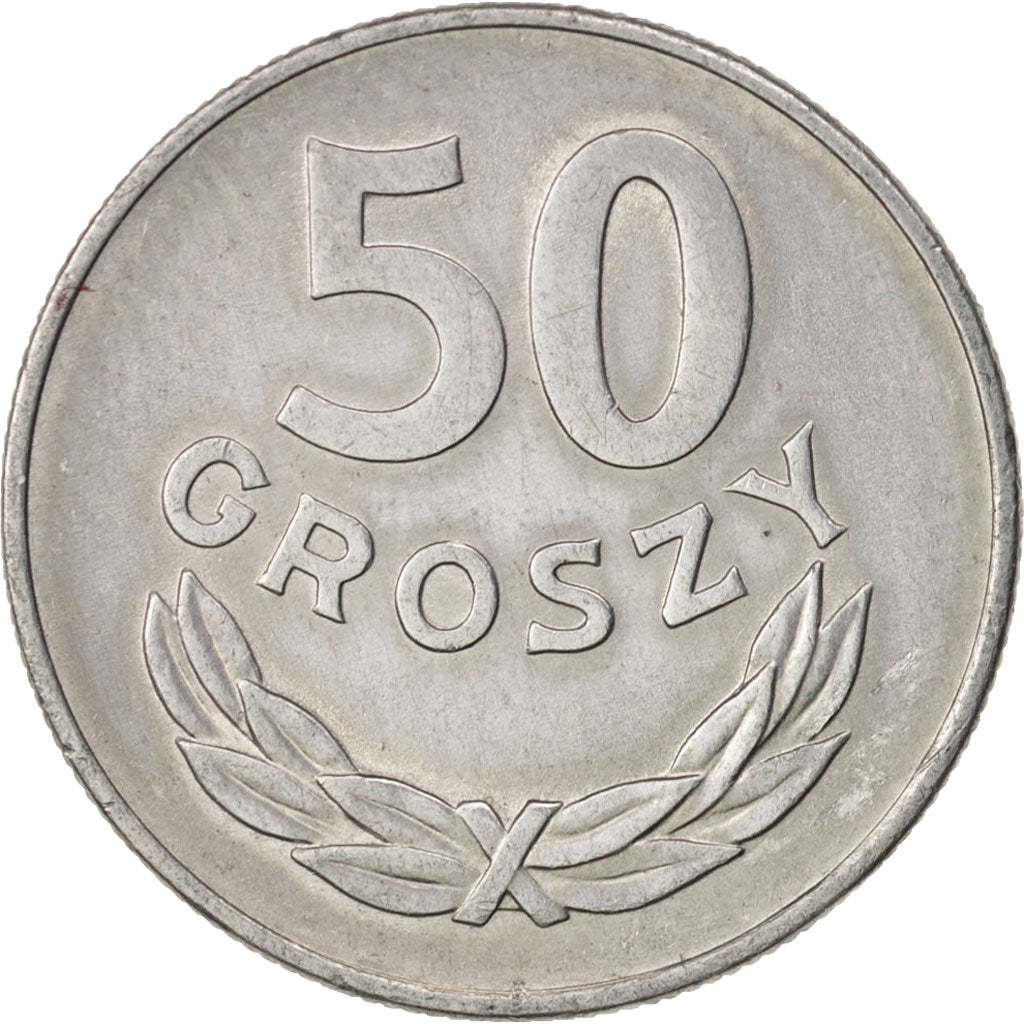 Münze, Polen, 50 Groszy, 1975, Warsaw, UNZ, Aluminium, KM:48.1