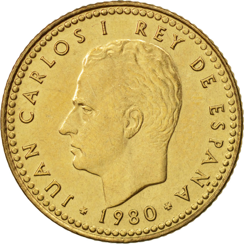 Münze, Spanien, Juan Carlos I, Peseta, 1980, VZ, Aluminum-Bronze, KM:806