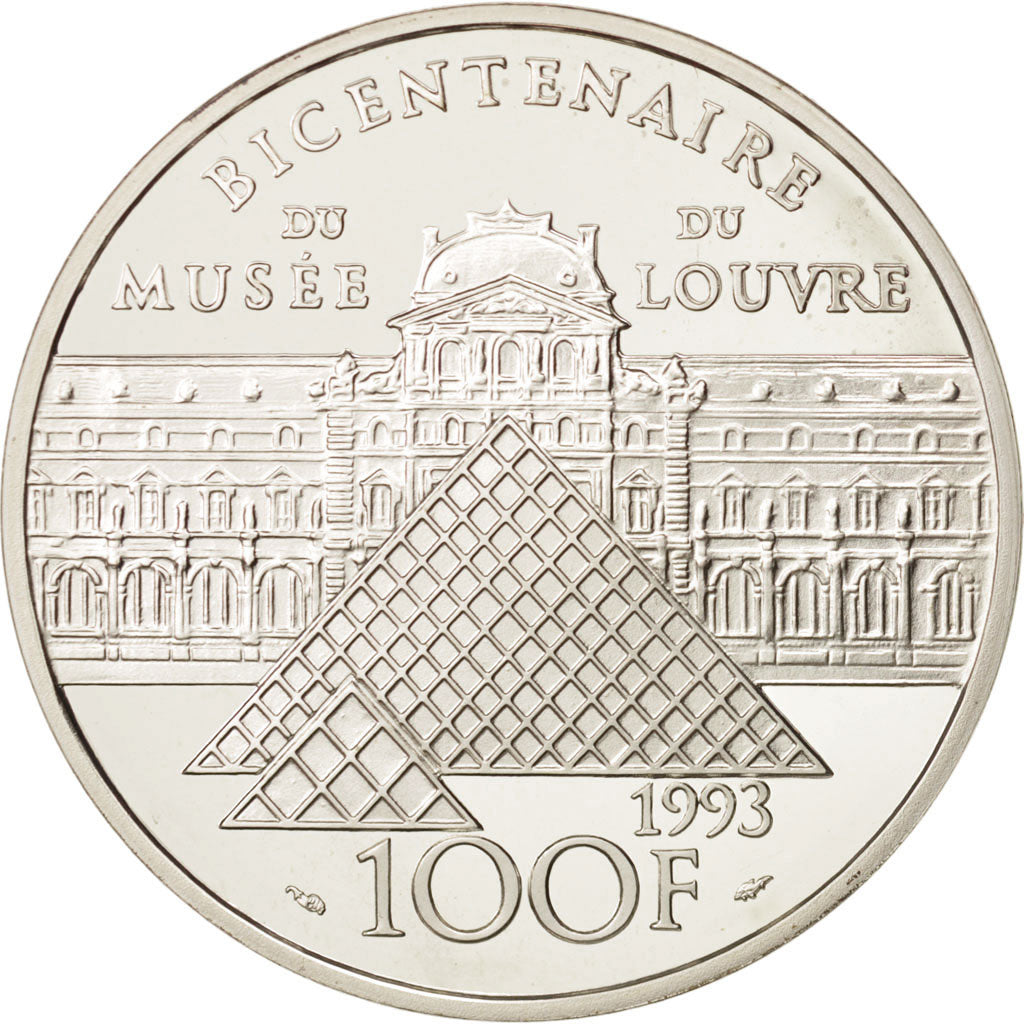 France, Liberté guidant le peuple, 100 Francs, 1993, MS(65-70), Silver