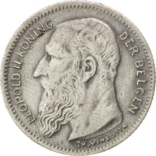 BELGIUM, 50 Centimes, 1909, Brussels, KM #61.1, EF(40-45), Silver, 18, 2.48