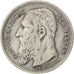 BELGIUM, 50 Centimes, 1909, Brussels, KM #61.1, EF(40-45), Silver, 18, 2.48