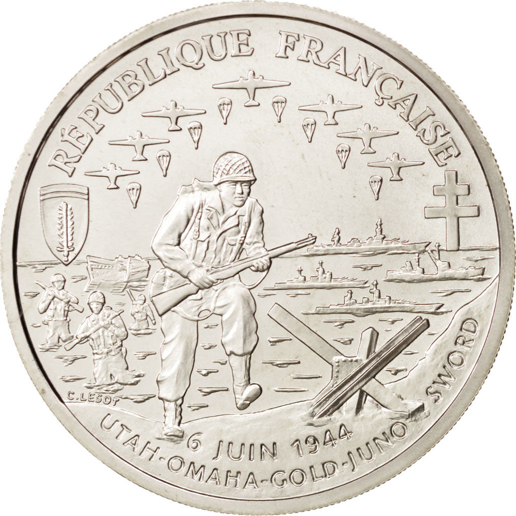 France, Franc, 1993, Paris, MS(65-70), Silver, KM:1014