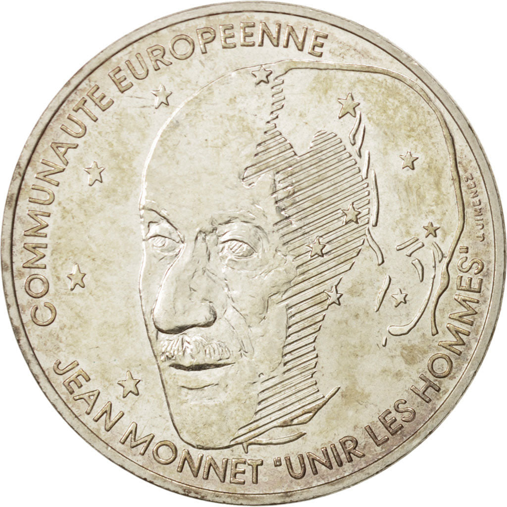 Monnaie, France, Jean Monnet, 100 Francs, 1992, SUP, Argent, KM:1120