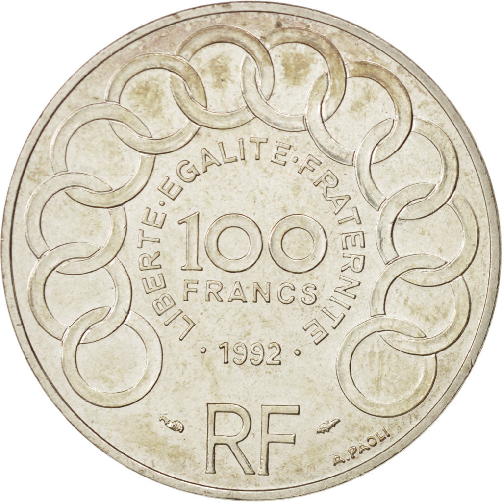 Monnaie, France, Jean Monnet, 100 Francs, 1992, SUP, Argent, KM:1120
