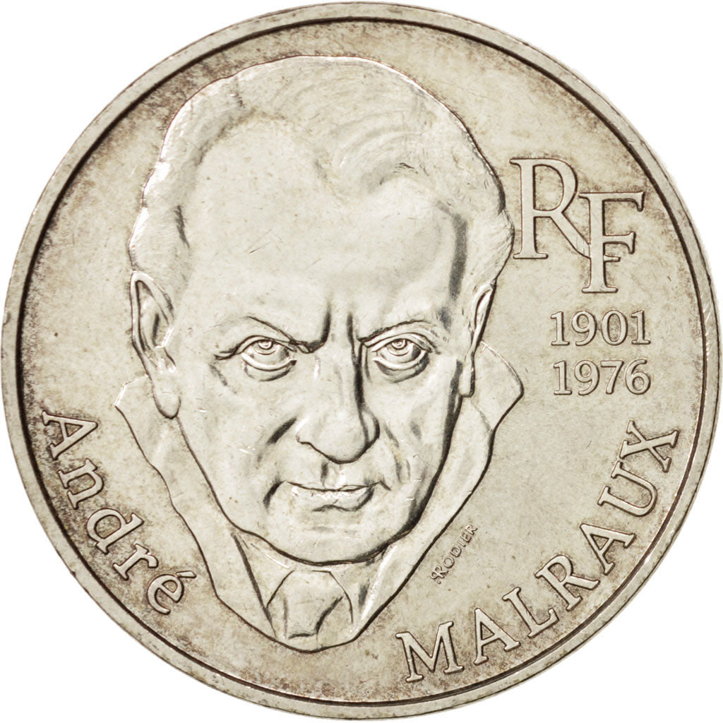 Coin, France, André Malraux, 100 Francs, 1997, AU(55-58), Silver, KM:1188