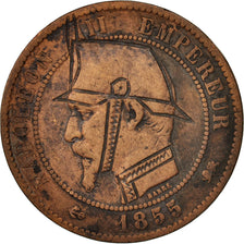 Coin, France, Napoleon III, Napoléon III, 10 Centimes, 1855, Lyon, VF(20-25)