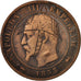 Moneda, Francia, Napoleon III, Napoléon III, 10 Centimes, 1853, Lyon, BC+