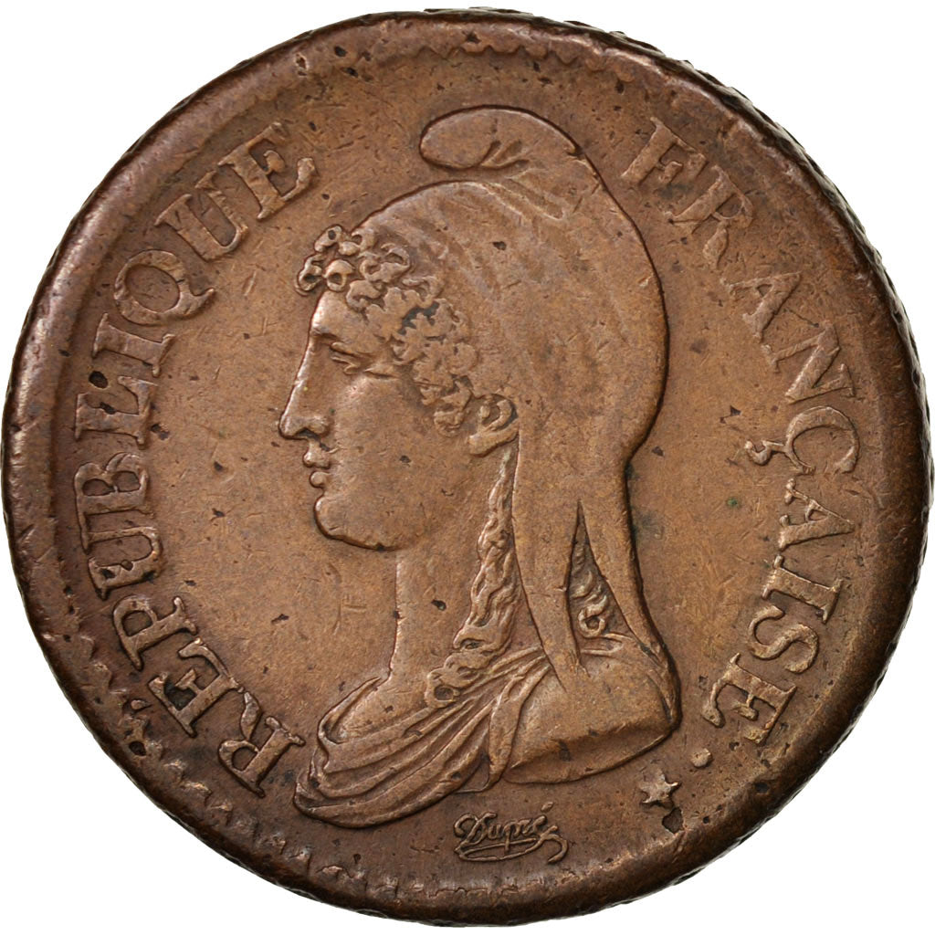 France, Dupré, Decime, 1798, Lille, AU(50-53), Bronze, KM:644.11, Gadoury:187