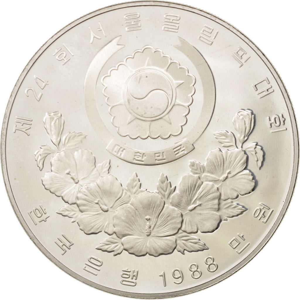 KOREA-SOUTH, 10000 Won, 1988, MS(65-70), Silver, KM:77