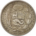 Peru, Sol, 1924, Philadelphia, EF(40-45), Silver, KM:218.1