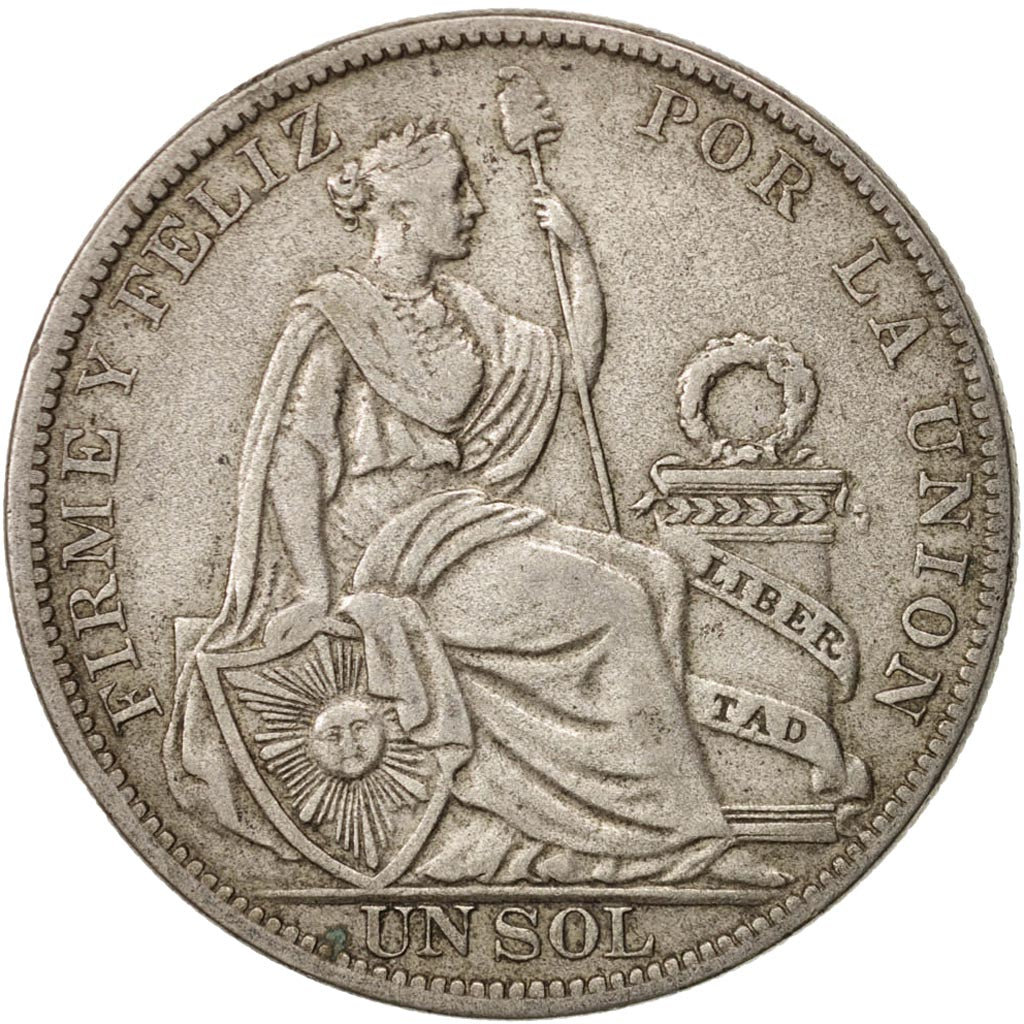 Perù, Sol, 1925, Philadelphia, BB, Argento, KM:218.1