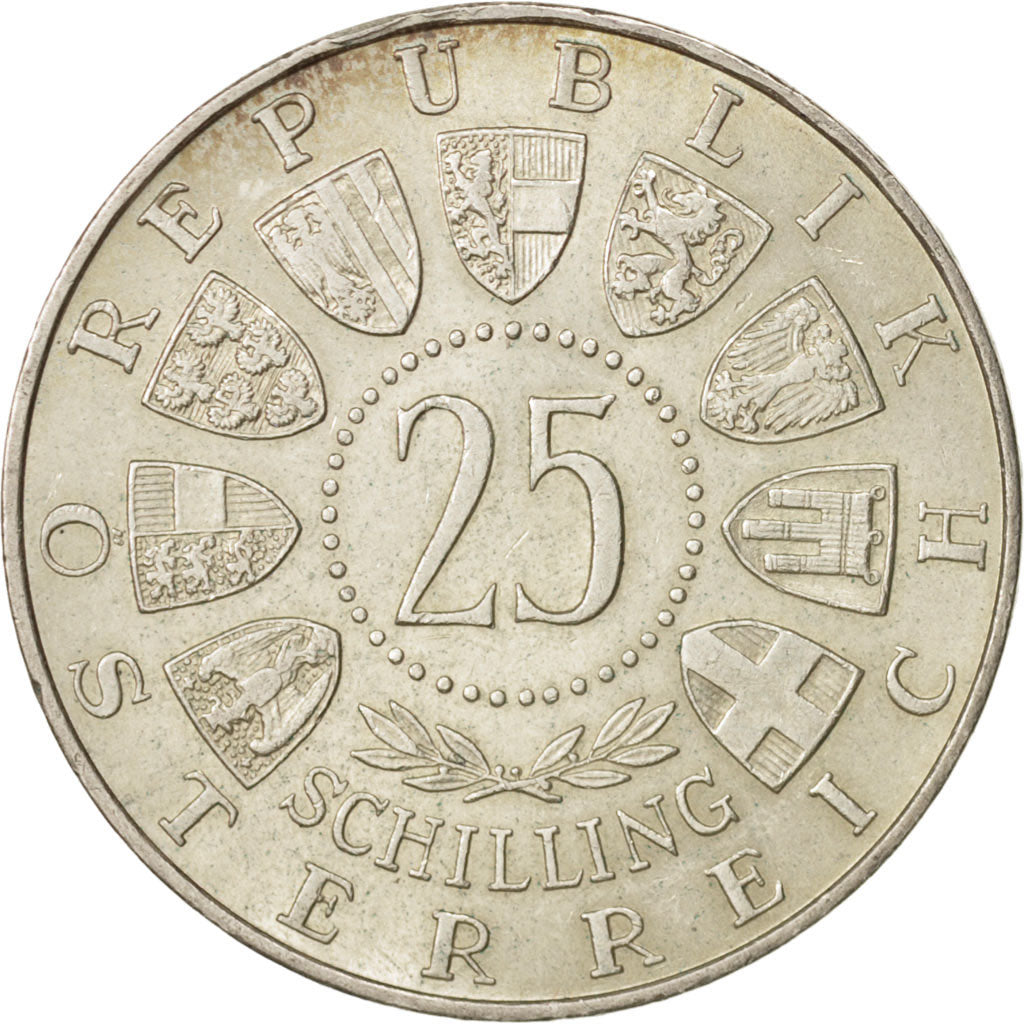 Austria, 25 Schilling, 1956, AU(55-58), Silver, KM:2881