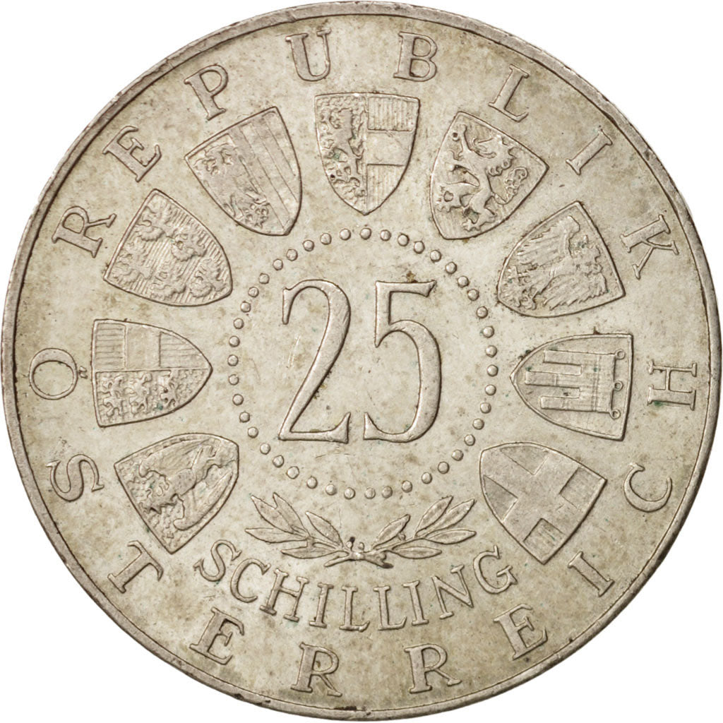 Moneta, Austria, 25 Schilling, 1957, BB+, Argento, KM:2883