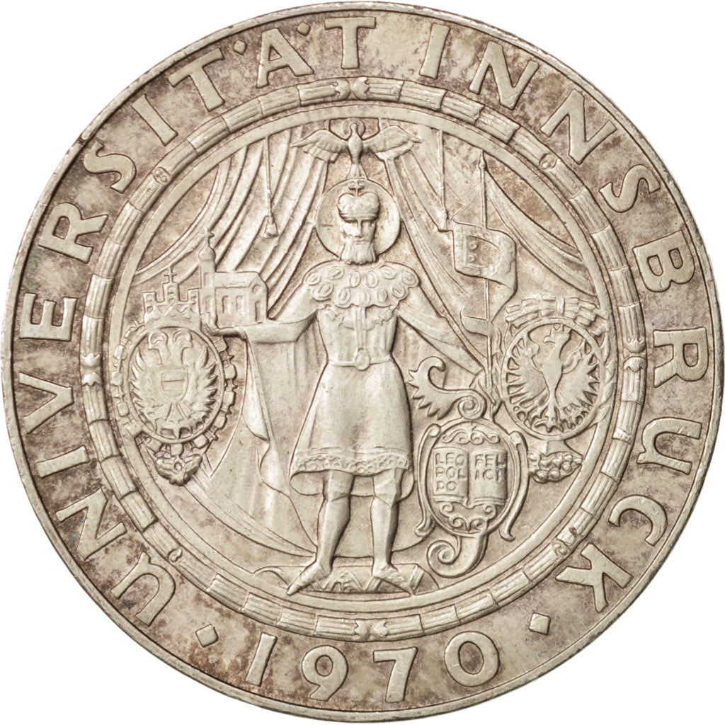 Coin, Austria, 50 Schilling, 1970, AU(55-58), Silver, KM:2908