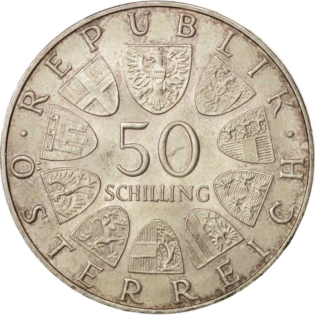 Coin, Austria, 50 Schilling, 1970, AU(55-58), Silver, KM:2908
