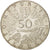 Moneta, Austria, 50 Schilling, 1970, AU(55-58), Srebro, KM:2909