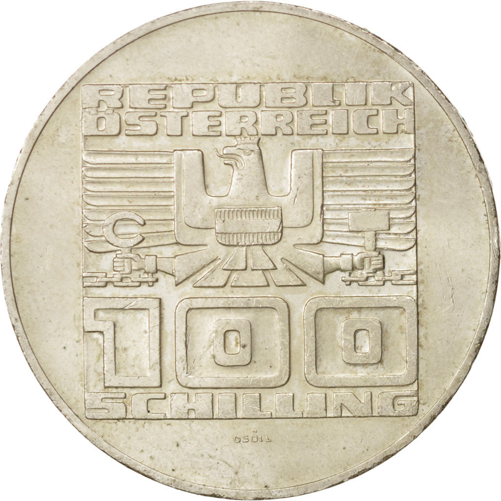 Austria, 100 Schilling, 1975, AU(50-53), Silver, KM:2925