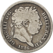 GREAT BRITAIN, Shilling, 1816, KM #666, VF(20-25), Silver, 5.28