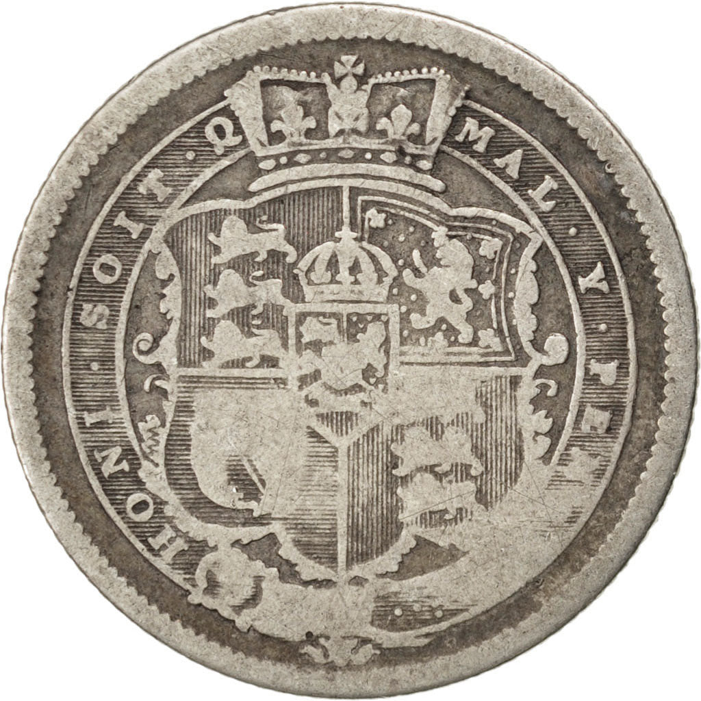 GREAT BRITAIN, Shilling, 1816, KM #666, VF(20-25), Silver, 5.28