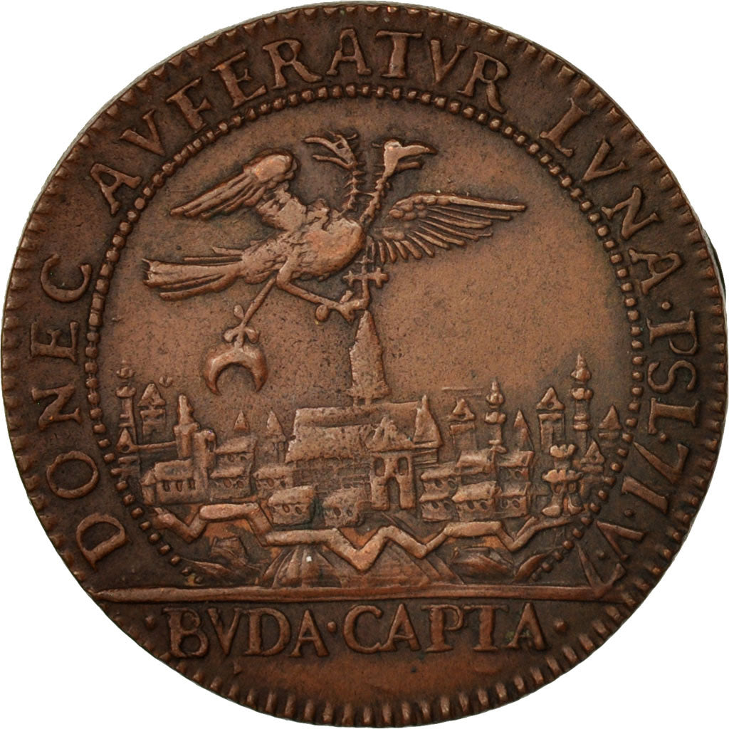 Belgium, Token, Bruxelles, Bude libérée des Turcs, 1686, AU(55-58), Copper