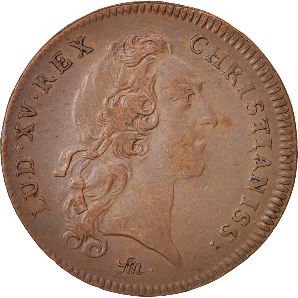 France, Token, Royal, États de Lille, 1737, Duvivier, VF(30-35), Copper, 31