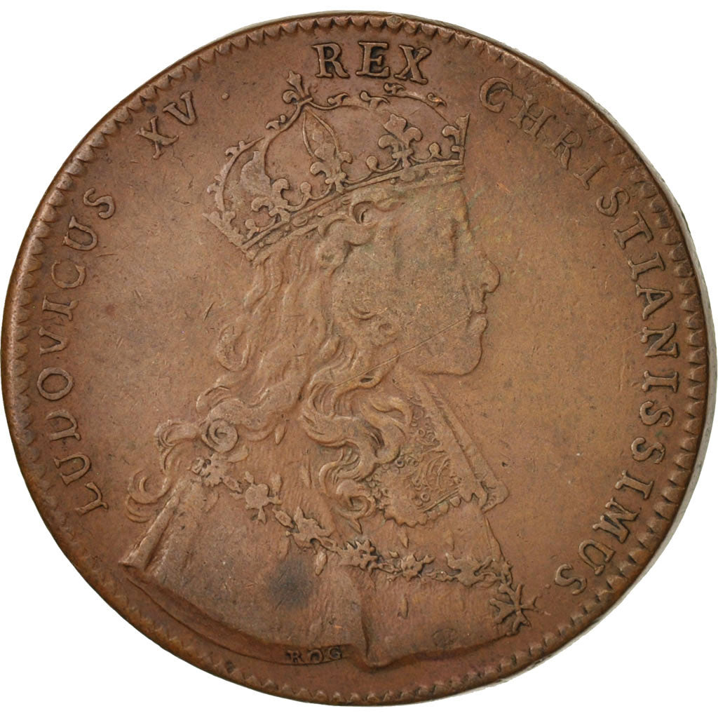 France, Jeton, Royal, États de Lille, Louis XV, TB+, Cuivre, Feuardent:7236