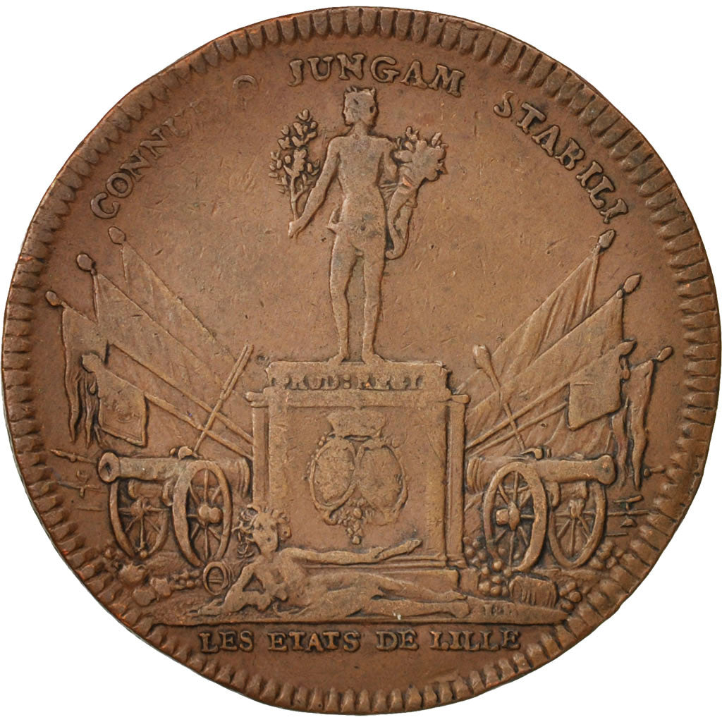 France, Jeton, Royal, États de Lille, Louis XV, TB+, Cuivre, Feuardent:7236