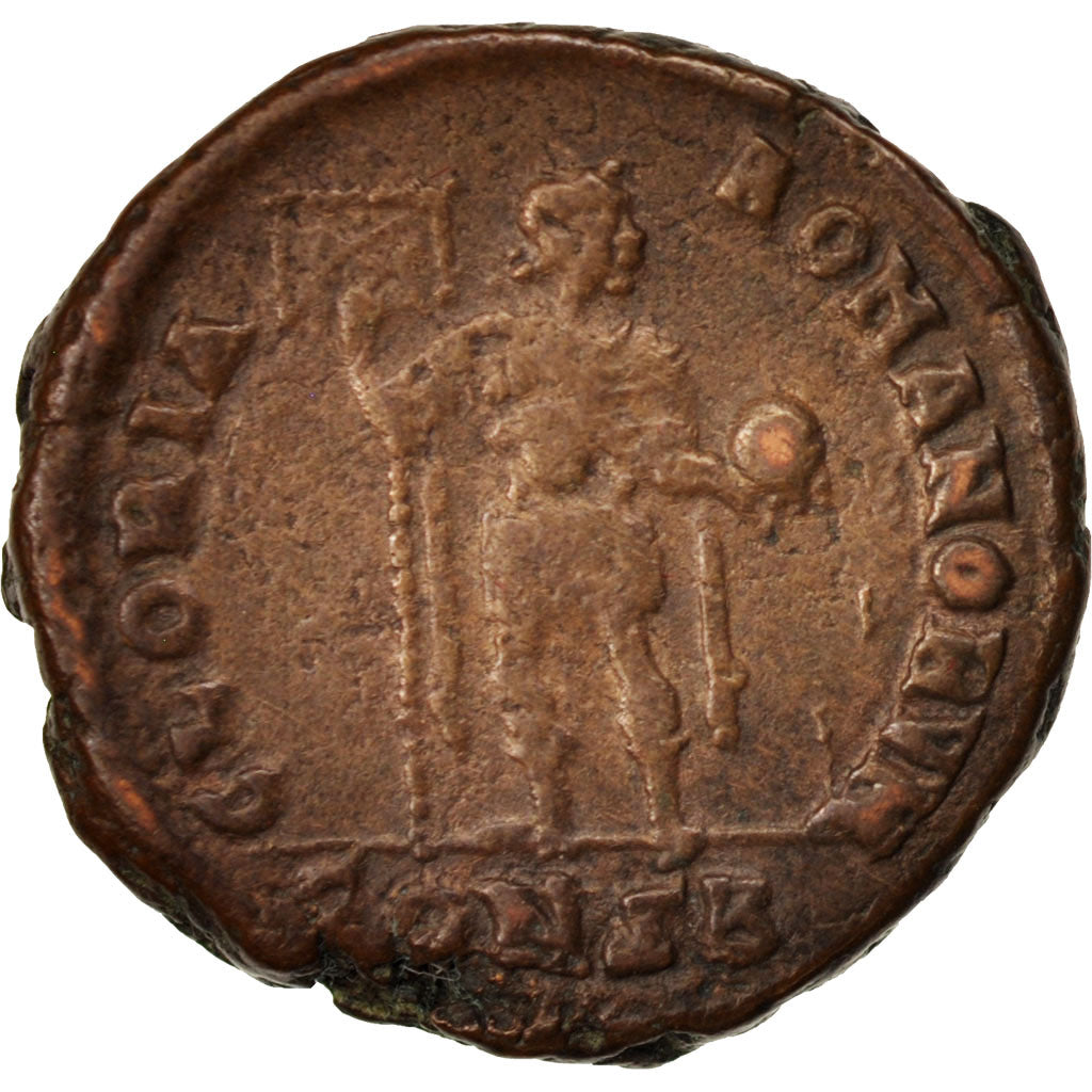 Theodosius I, Follis, Constantinople, EF(40-45), Copper, RIC:88a