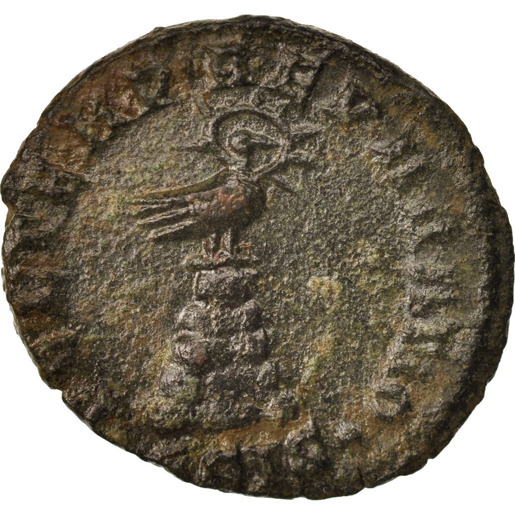 Coin, Constantius II, Nummus, 348-350, Siscia, EF(40-45), Copper, RIC:240e