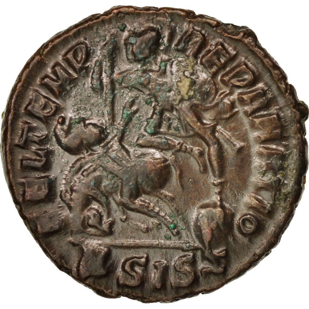 Coin, Constantius II, Nummus, 351-355, Siscia, AU(55-58), Copper, RIC:352