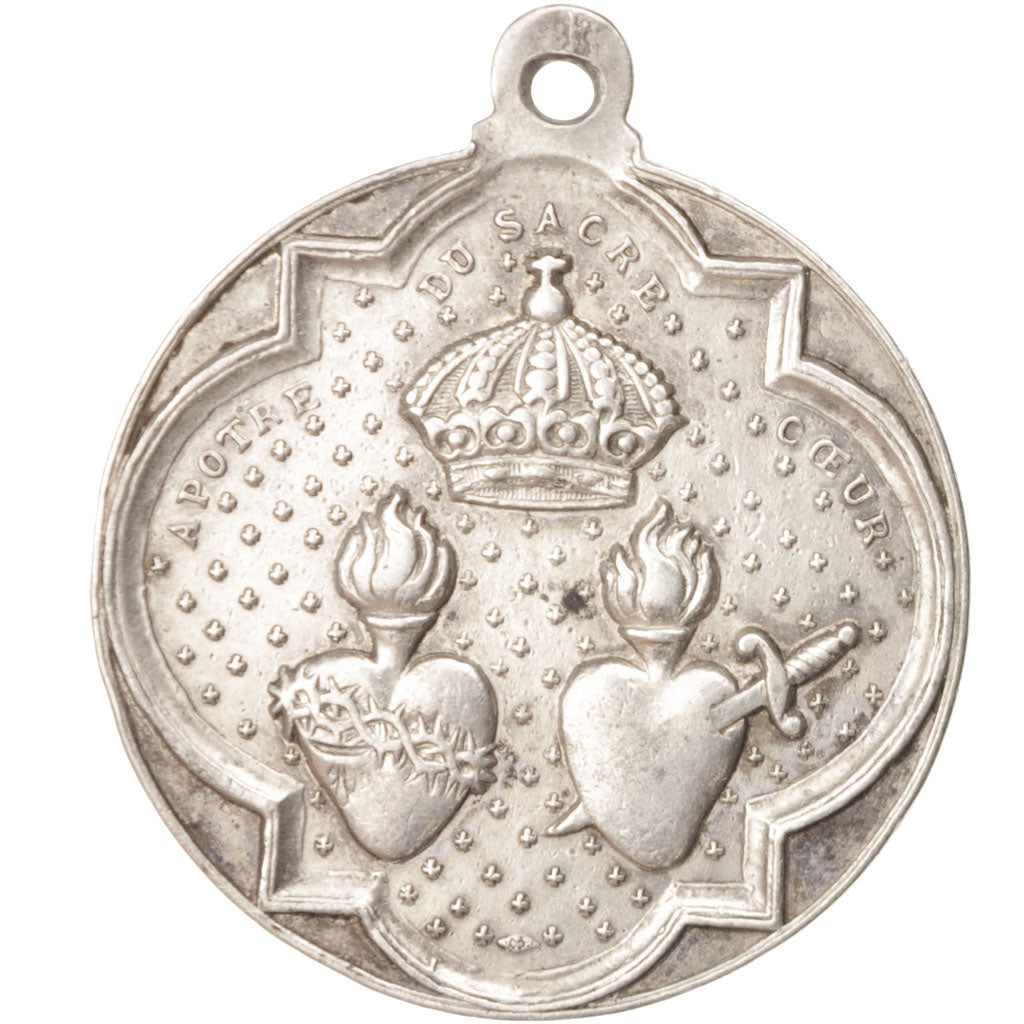 France, Medal, Apôtre du Sacré Coeur, Religions & beliefs, AU(50-53), Silver