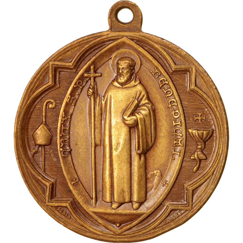Italy, Medal, St Benedict, Religions & beliefs, XXth Century, MS(63), Copper, 37